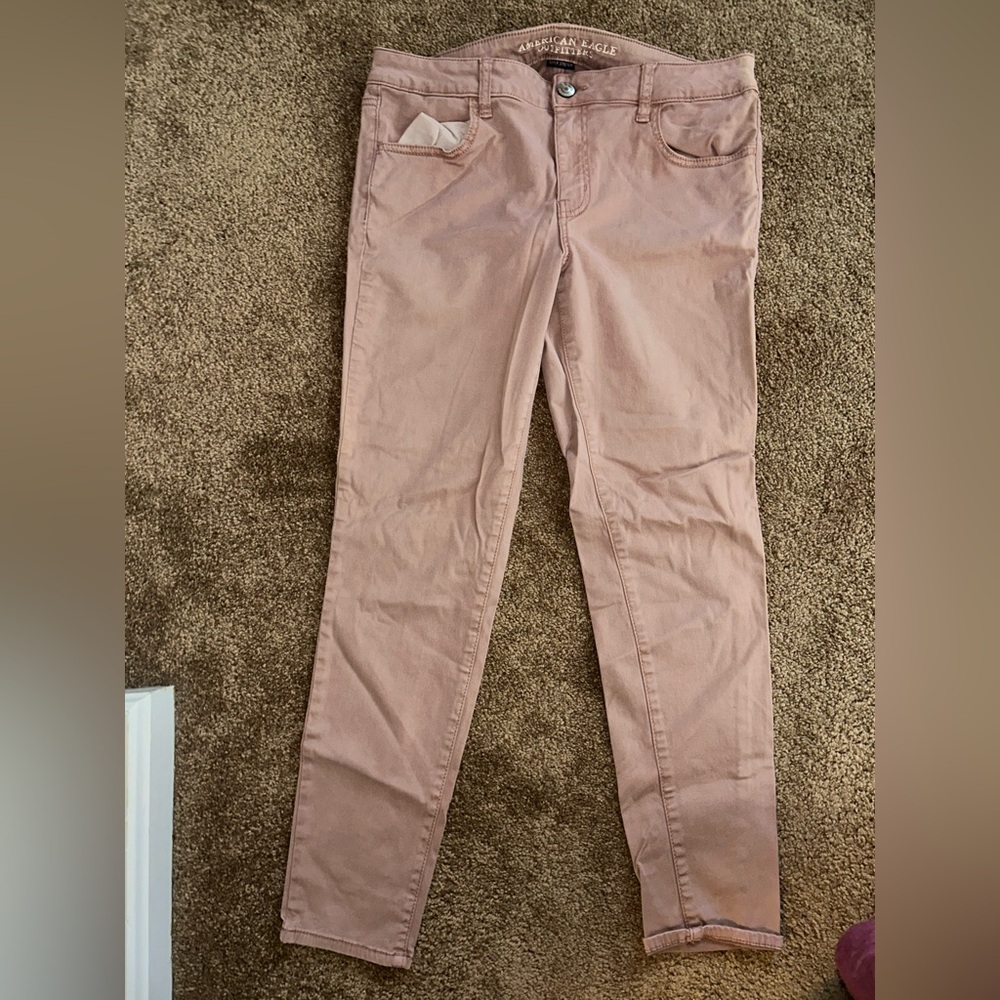 American Eagle Super Stretch Pink Skinny  Pants
